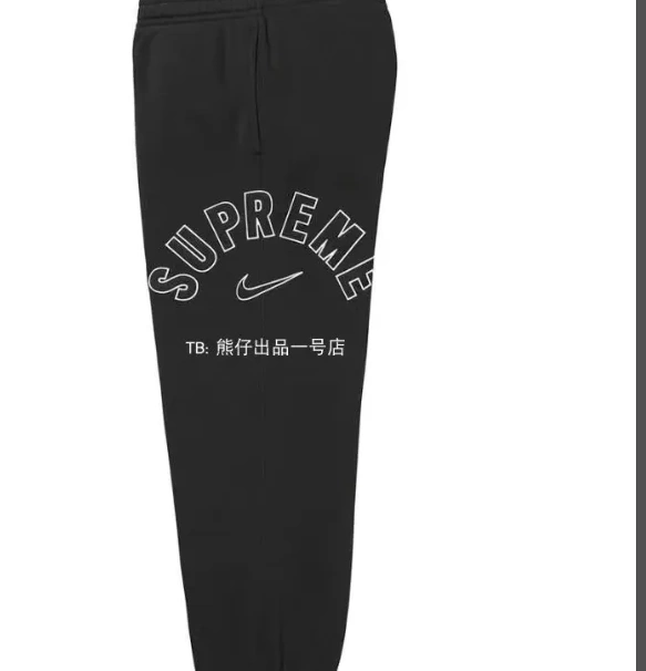 sports M logo gray L with embroidered plush co black Sweatpants Arc pants XL S 0525